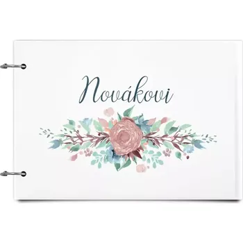Fotokniha Plexi album se sponami Květiny s příjmením