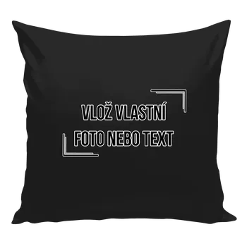 Polštář Polštář černý 40x40 cm s vlastním potiskem
