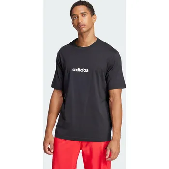 Pánská móda ADIDAS Tričko Essentials Linear Single Jersey 2XS BÍLÁ|ČERNÁ