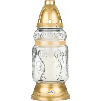 Svíčka Hřbitovní Svíčka 26 cm s vložkou – zlatá MAX-POL, elegantní na hrob