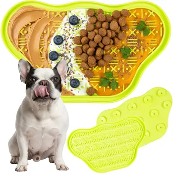 Miska pro psa Lízací podložka pro psa kočku s přísavkami a podnosem na pamlsky a pastou