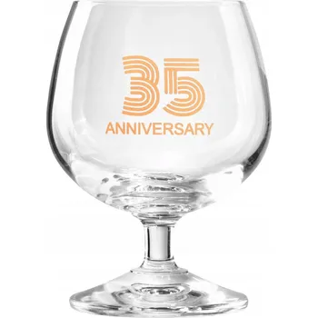 Sklenice Zdobená sklenice KROSNO s nápisem 35 ANNIVERSARY, 35. VÝROČÍ 230 ml