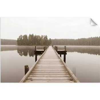 Obraz Samolepky, Jezero s molem, krajina, příroda 150x100