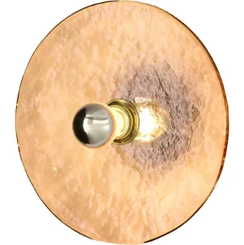 Nástěnné svítidlo Aromas Nold E27 nástěnné skleněné svítidlo Jantarová / Zlatá