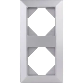 Elektrická zásuvka REV 2násobný rámeček stříbrná 0236820704 1 ks