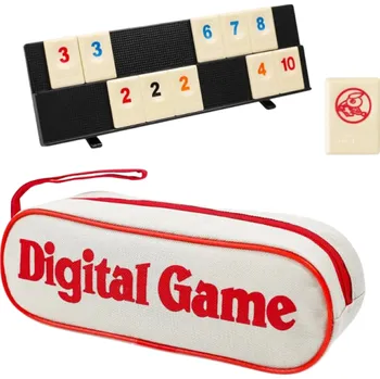 Stolní hra Rummikub pro 2–4 hráče 106 herních destiček Plátěné pouzdro Cestovní rodinná hra na logiku a strategii