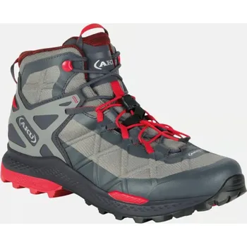 Pánská treková obuv AKU Rocket Mid GTX - pánská - šedá/červená Velikost: 42