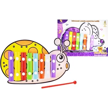 Hudební nástroj pro děti dětský xylofon ve tvaru zvířátka – myška nebo šnek