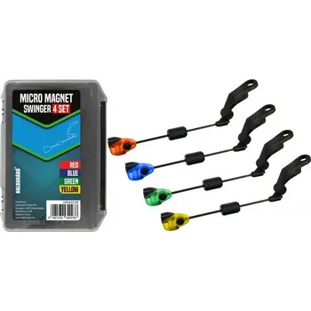 Signalizátor záběru Haldorádó Micro Magnet zatížitelný magnetický swinger s pevným ramenem sada ve 4 barvách