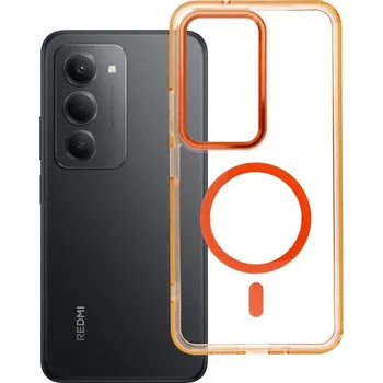 Náhradní kryt pro mobilní telefon Kryt Cover Frame Clear Hybrid Mag Cover s MagSafe Redmi 15 Hermes Orange