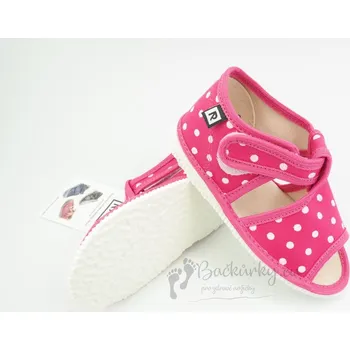 Chlapecké bačkory Dětské pantofle RAK 100014 - Růžová tečka - vel. 21