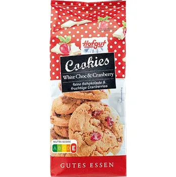Cukrovinka Hofgut Cookies White Choc Cranberry 200 g