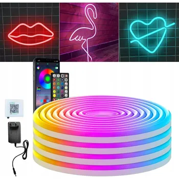LED páska LED PÁSEK 5M NEON 5050 RGB BLUETOOTH APLIKACE DÁLKOVÝ OVLADAČ APP IP65