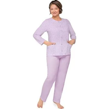 Pánské pyžamo Dámské pyžamo Martel Maria - bavlna Světle fialová 3XL
