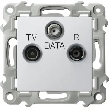 Elektrická zásuvka ANTÉNNÍ ZÁSUVKA RTV-DATA 5-862MHz OSPEL SAFÍR GPA-ZD/m/00 BÍLÁ