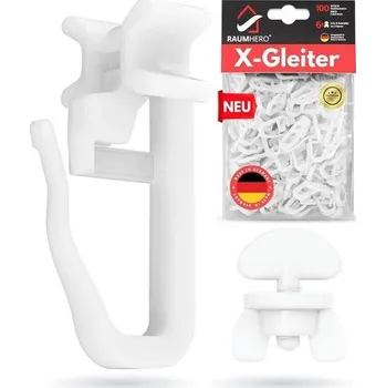 Sprchový závěs Raumhero® X-kluzáky pro záclonové kolejnice (kompletní sada 100x