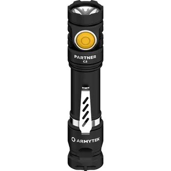 Svítilna ArmyTek Partner C2 Magnet USB Warm LED kapesní svítilna, s klipem na opasek, s brašnou, napájeno akumulátorem, 1020 lm, 118 g