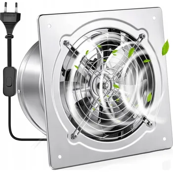 Domácí ventilátor Potrubní ventilátor nástěnný Fi 150mm Odvětrávací ventilátor tichý výkonný