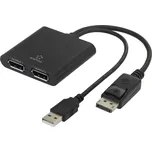 Renkforce RF-4758087 DisplayPort adaptér [1x zástrčka DisplayPort - 2x zásuvka DisplayPort] černá 20.00 cm