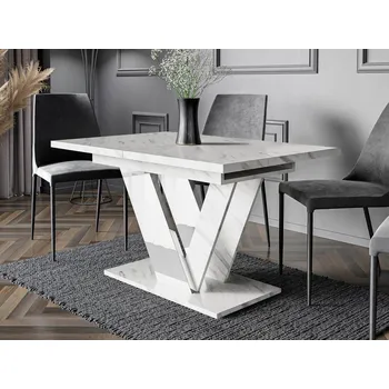 Jídelní stůl Obdélníkový rozkládací stůl Mirjan 80 x 120 x 76 cm bílý