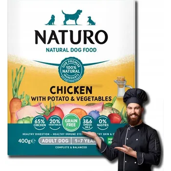 Krmivo pro psa NATURO BEZ OBILOVIN - KUŘE 400 g