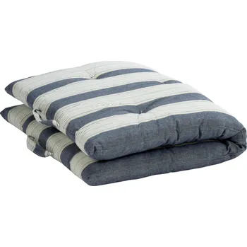 Podsedák MADAM STOLTZ Bavlněná matrace Blue / white / grey 60 × 100 cm