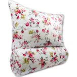 Brotex Povlečení krep 140x200, 70x90cm Rosario red Zapínání: zipový uzávěr