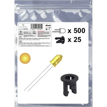 Polovodič Quadrios 25O205 sada LED žlutá kulatý 5 mm 700 mcd 20 mA 2.0 V