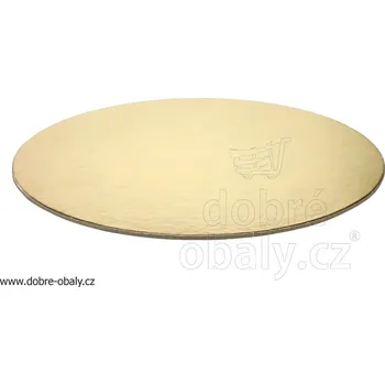Nepromastitelná pevná dortová podložka ZLATÁ 32 cm - Nepromastit