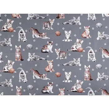 Galanterie Bavlněná látka / plátno kočky
