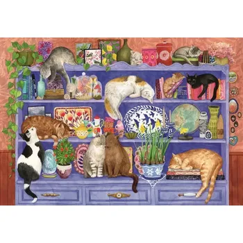 Puzzle RAVENSBURGER Kočky v regálu 200 dílků
