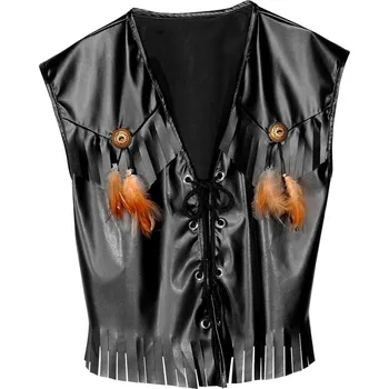 Karnevalový kostým Pánská kovbojská vesta s koženým vzhledem - M/L