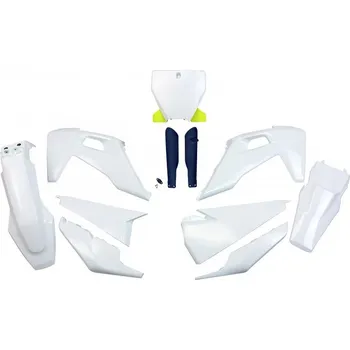 UFO sada plastů a kryty tlumičů HUSQVARNA TC 125/250 '19-'22, FC 250/350/450 '19-'22 (OEM 22 bílá)