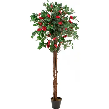 umělá květina Umělý strom Camélie s červenými květy, 180 cm
