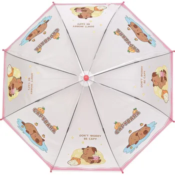 Deštník Dětský vystřelovací deštník kapybara, velké, 2 korálová světlá