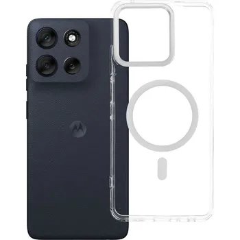 Náhradní kryt pro mobilní telefon Kryt Kryt Frame Clear Hybrid Mag Cover with MagSafe Motorola Moto G56 Transparent