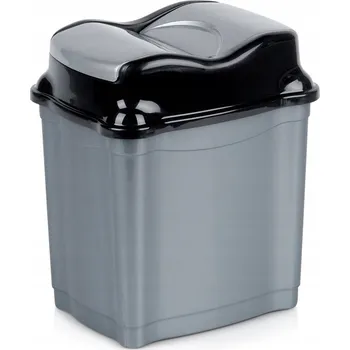Odpadkový koš PLASTOVÝ KOŠ NA ODPADKY ŠEDÝ KANCELÁŘSKÝ KOUPELNOVÝ KUCHYŇSKÝ