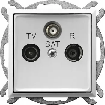 Elektrická zásuvka Anténní zásuvka nástěnná Ospel bílá