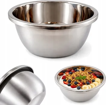 GASTRONOMICKÁ KUCHYŇSKÁ MÍSA OCELOVÁ MÍSA MISKA VELKÁ KOVOVÁ 22cm 2,5l