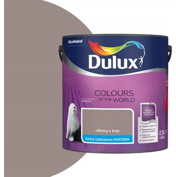 barva na zeď DULUX SVĚTA BARVA LATEXOVÁ NA STĚNY Růžová a Hnědá 2,5L