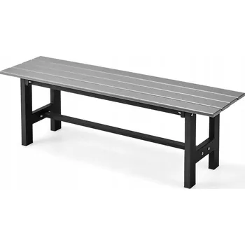 Zahradní lavice Lavička bez opěradla, kovová, 120 x 36 cm