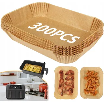 Pečicí papír 300x PAPÍR NA PEČENÍ DO HORKOVZDUŠNÉ FRITÉZY VLOŽKY - 22x14 CM