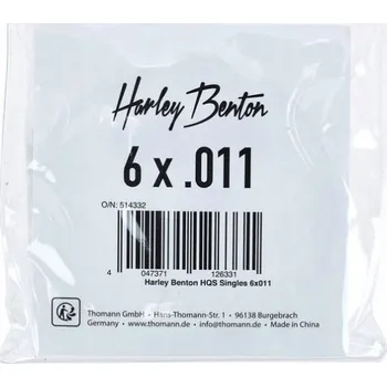 Struna pro kytaru a smyčcový nástroj Sada strun E1 pro kytaru 6 x .011 HQS Harley Benton