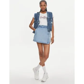 Dámské kraťasy Pepe Jeans Džínové šortky Regular Skort Hw Dnm PL801123 Modrá Regular Fit 29