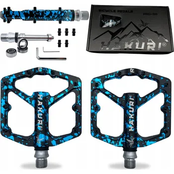 Pedál na kolo Platformové pedály Hakuri PRO-98 ČERNO-MODRÉ