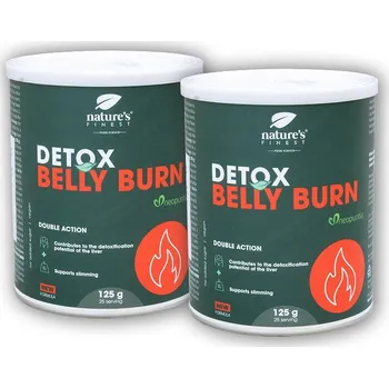 Spalovač tuku Natures Finest 2x Detox belly burn 125g + DÁREK