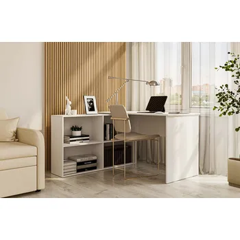 Psací stůl Pracovní stůl rohový CORONIL bílá mat