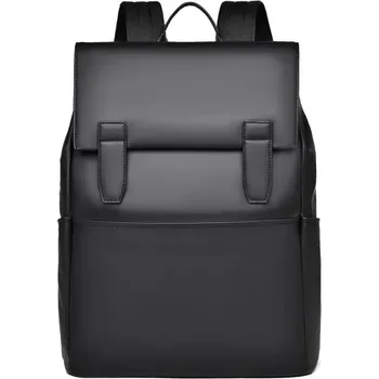 Pánský obdélníkový batoh 31 x 13 x 42 cm Polyester a syntetická kůže Městský batoh s klopou na přezky Pohodlný na každý den černá