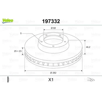 Brzdový kotouč Brzdový kotouč VALEO 197332