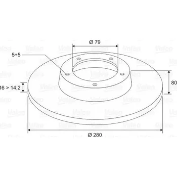 Brzdový kotouč Brzdový kotouč VALEO 197097